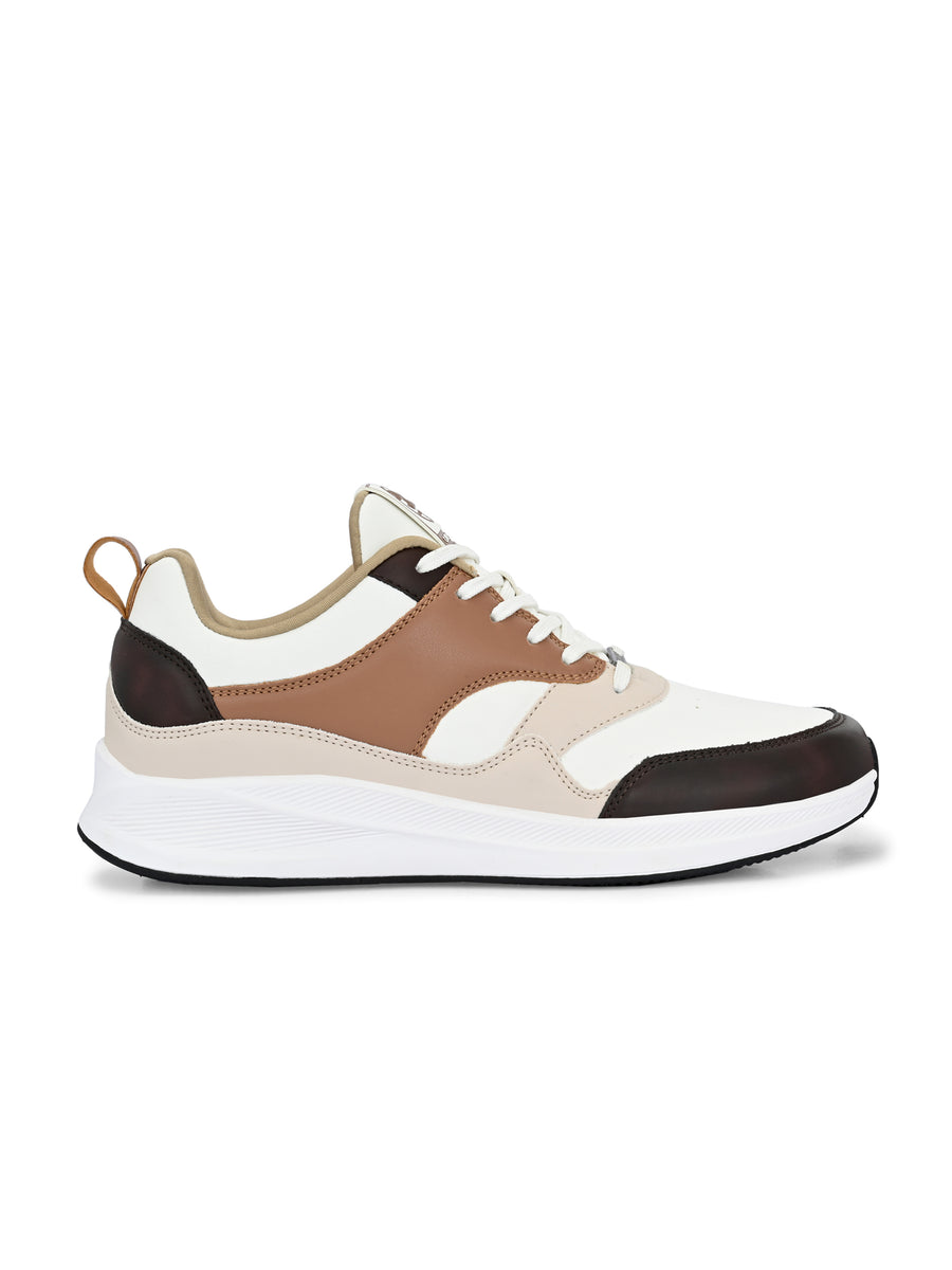 Shop Mocha Mousse Lace-Up Casual Shoes For Men 407-48