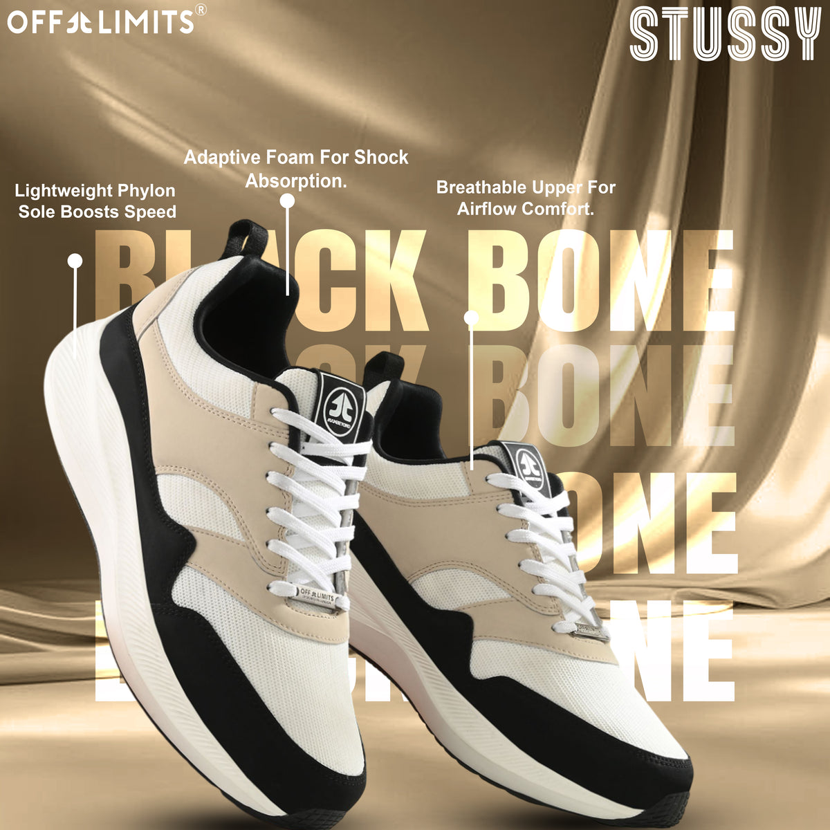 Shop stussy memory Black/White/Bone Shoes orm 407 23