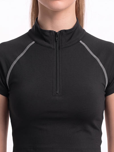 SECOND SERVE TEE - BLACK