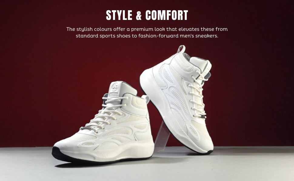 Shop Men's All White Boot with Mesh & KPU Upper Online