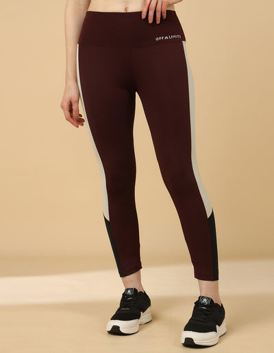 FLOW TIGHTS - WINE/LIGHT GREY