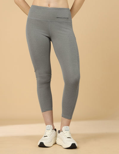 247  POCKET CROP TIGHTS - GREY MELANGE
