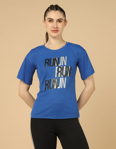 RUNNING TEE - AZURE