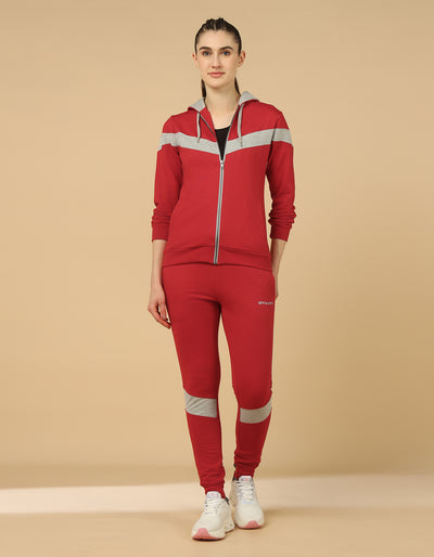 EZ FLEECE SET - RED/GREY MELANGE