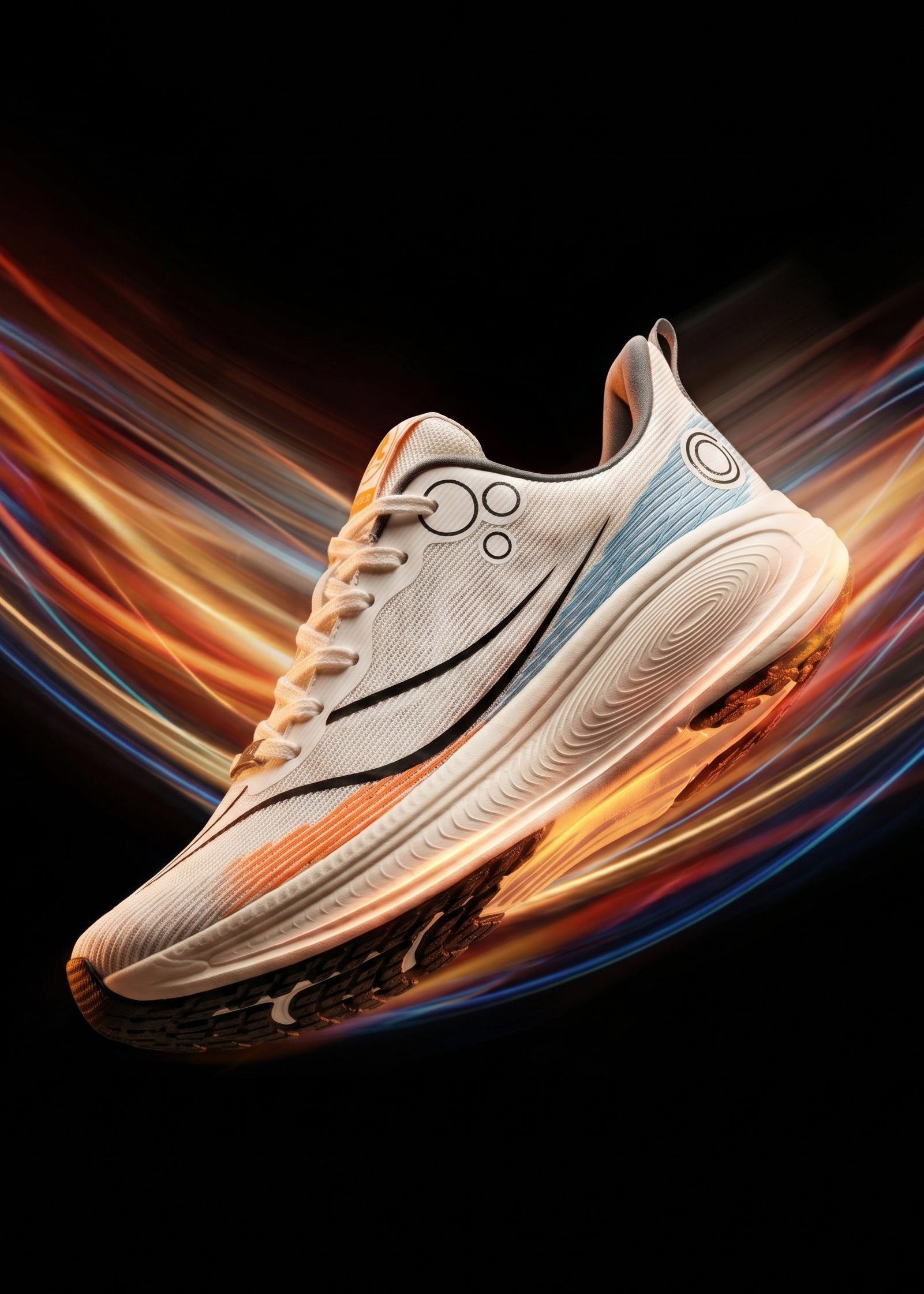 Shop Off White/Blue/Orange Lace Up Shoe For Men - 86601