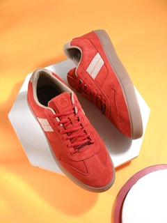 MEMPHIS (GENUINE LEATHER)- RED/BEIGE