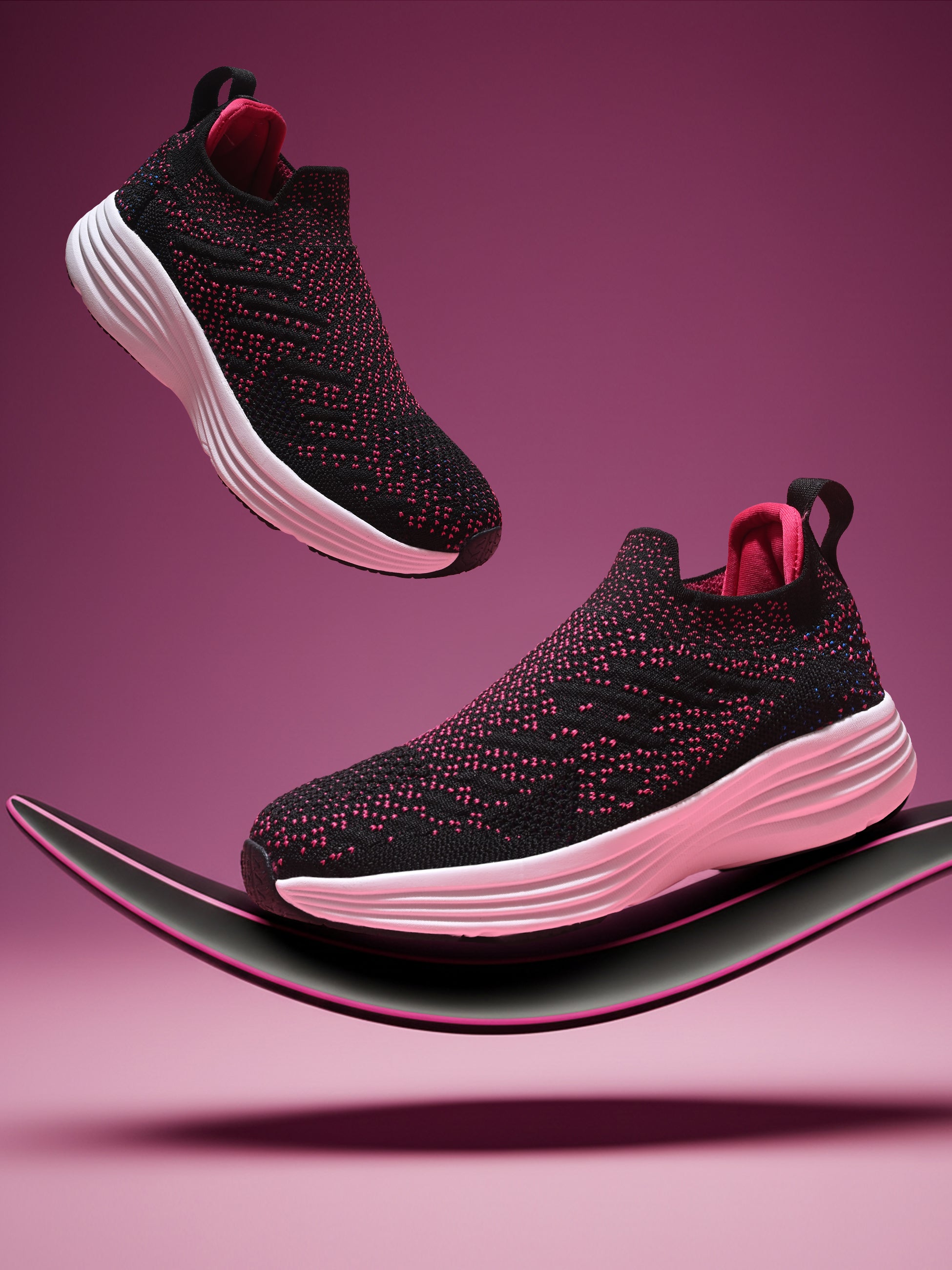 ROYCE JR - BLACK/FUCHSIA