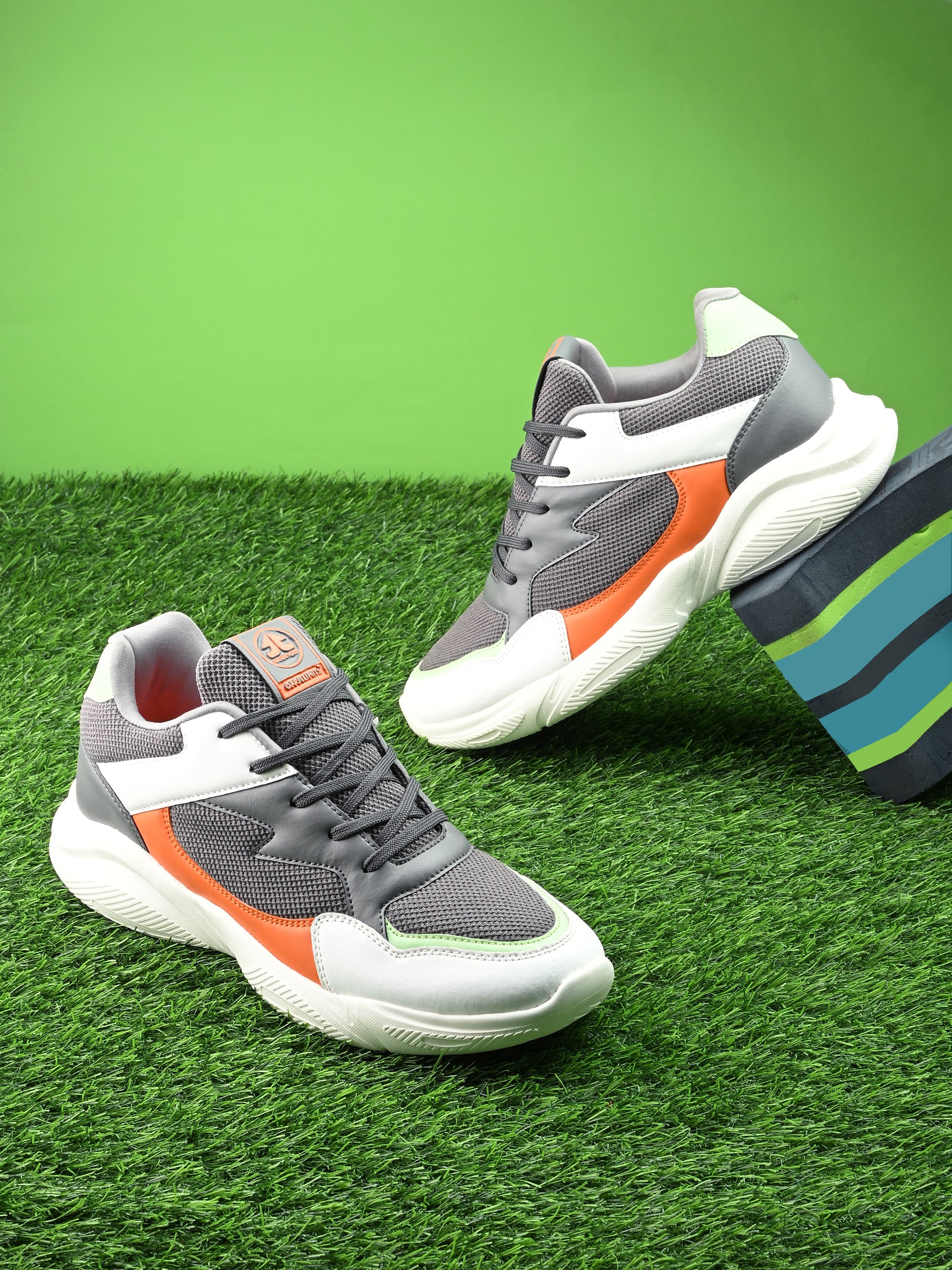 ROGER - DARK GREY/OFF WHITE/ORANGE