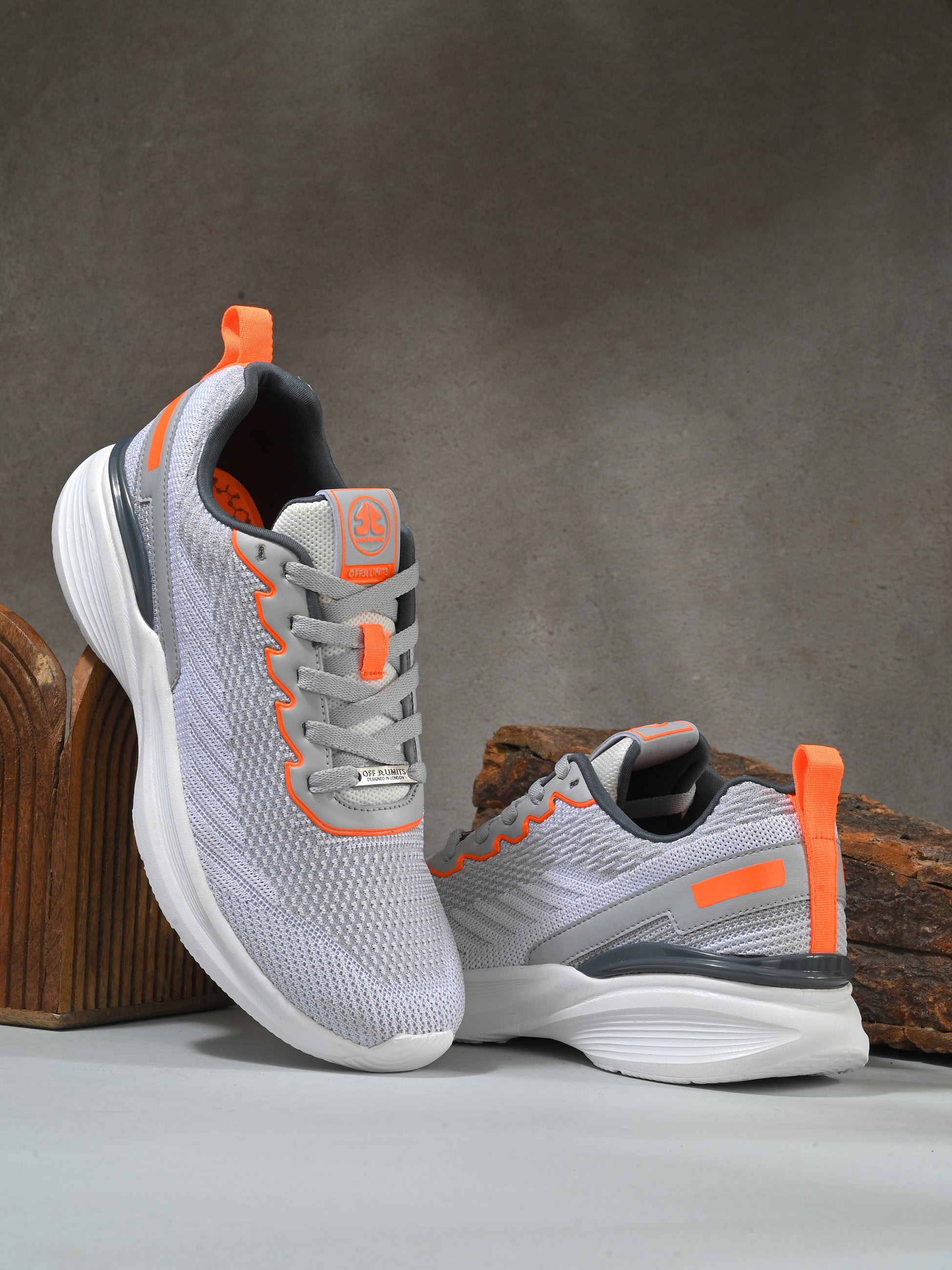 LUCAS II - LIGHT GREY/ORANGE