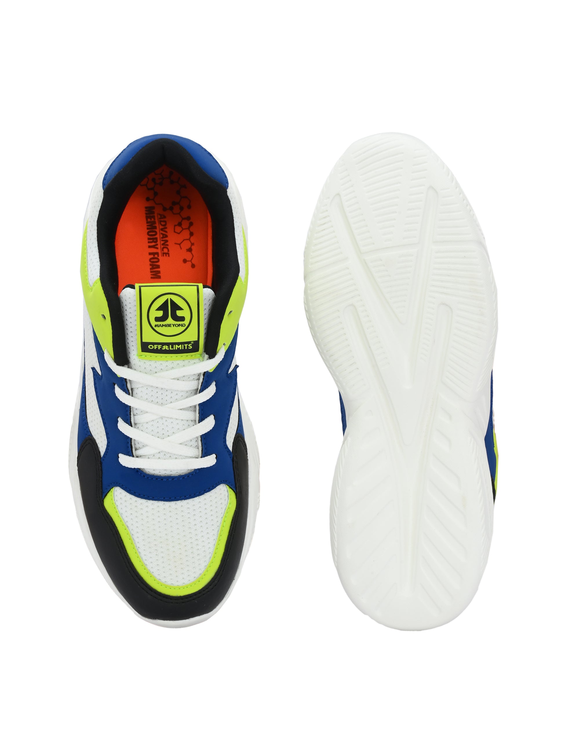 ROGER FOR HER - OFF WHITE/BLACK/ROYAL BLUE/LIME PUNCH