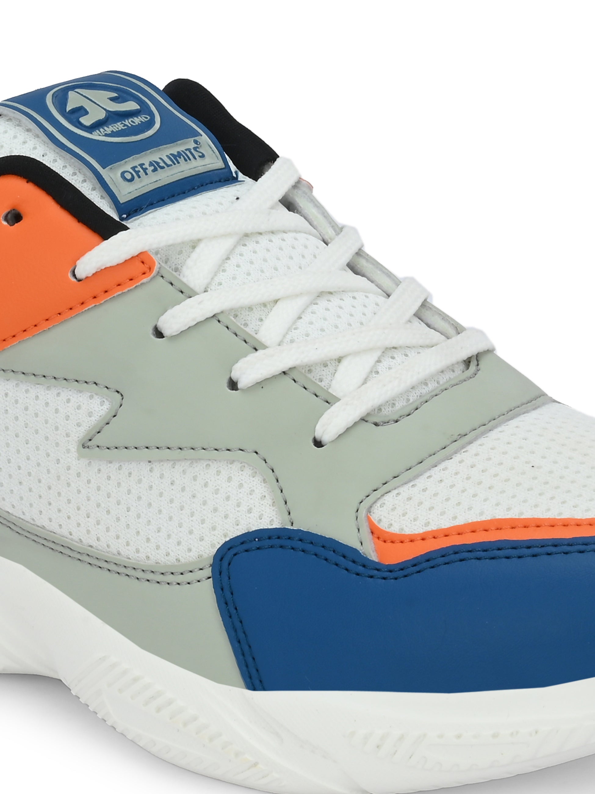 ROGER FOR HER - OFF WHITE/TEAL/LIGHT GREY/ORANGE