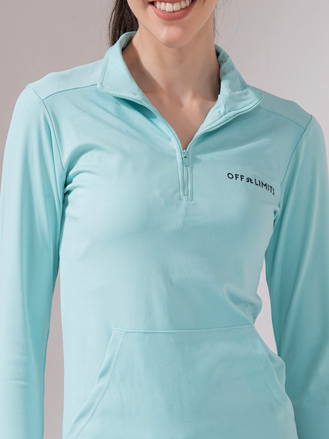 WMN PSL HN 1/2 ZIP TS