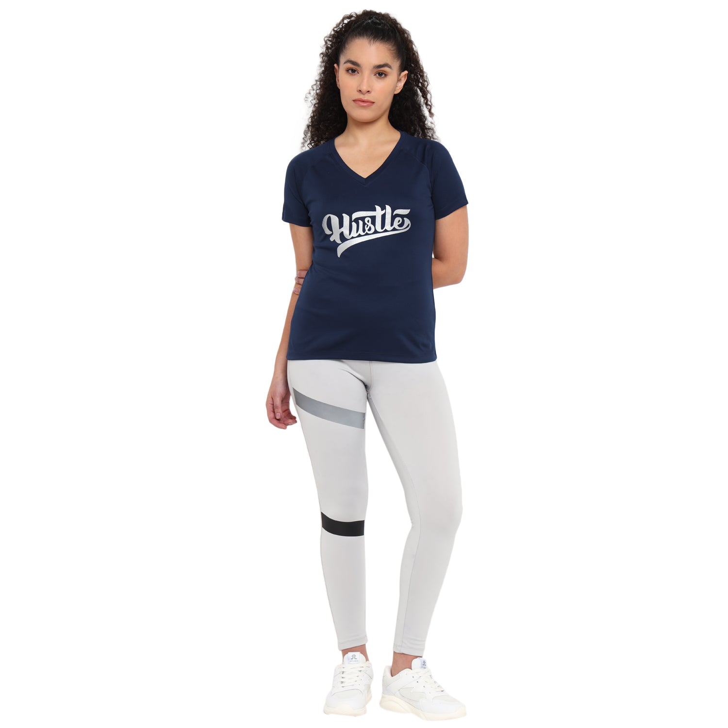 WOMEN HUSTLE PRINTED RN T SHIRT