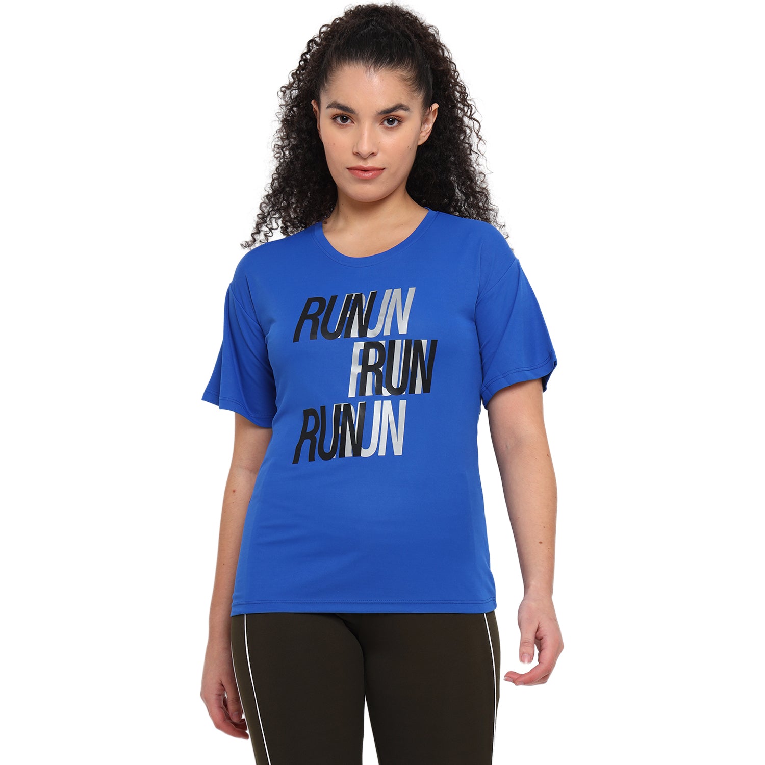 WMN POL RUN HS TEE