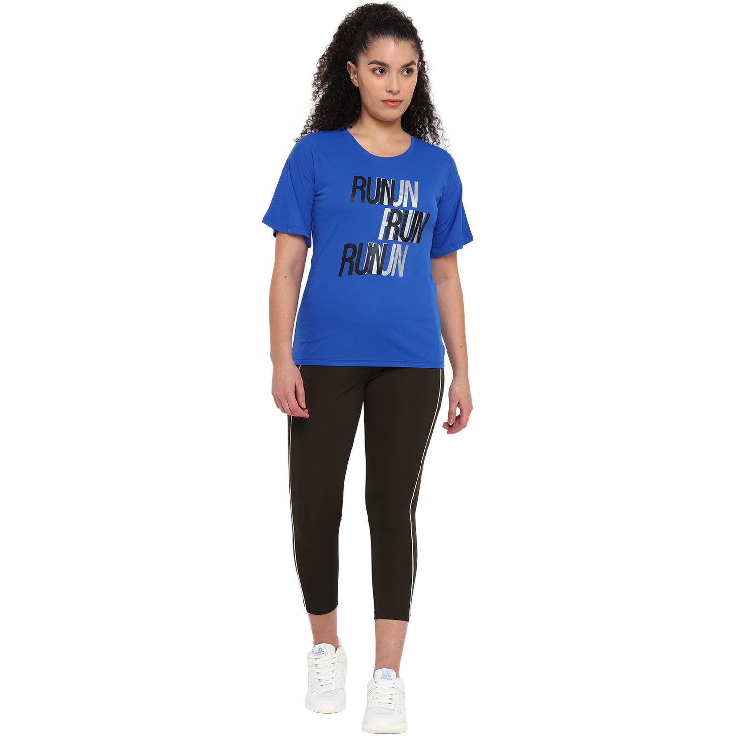 WMN POL RUN HS TEE