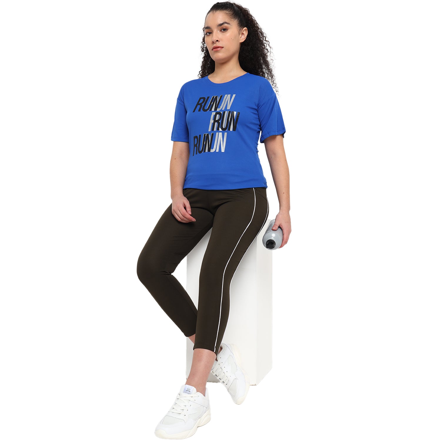 WMN POL RUN HS TEE