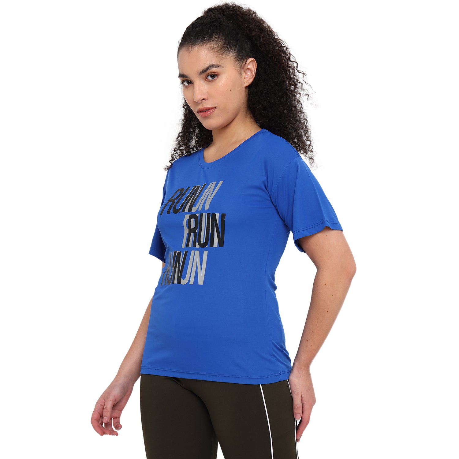 WMN POL RUN HS TEE