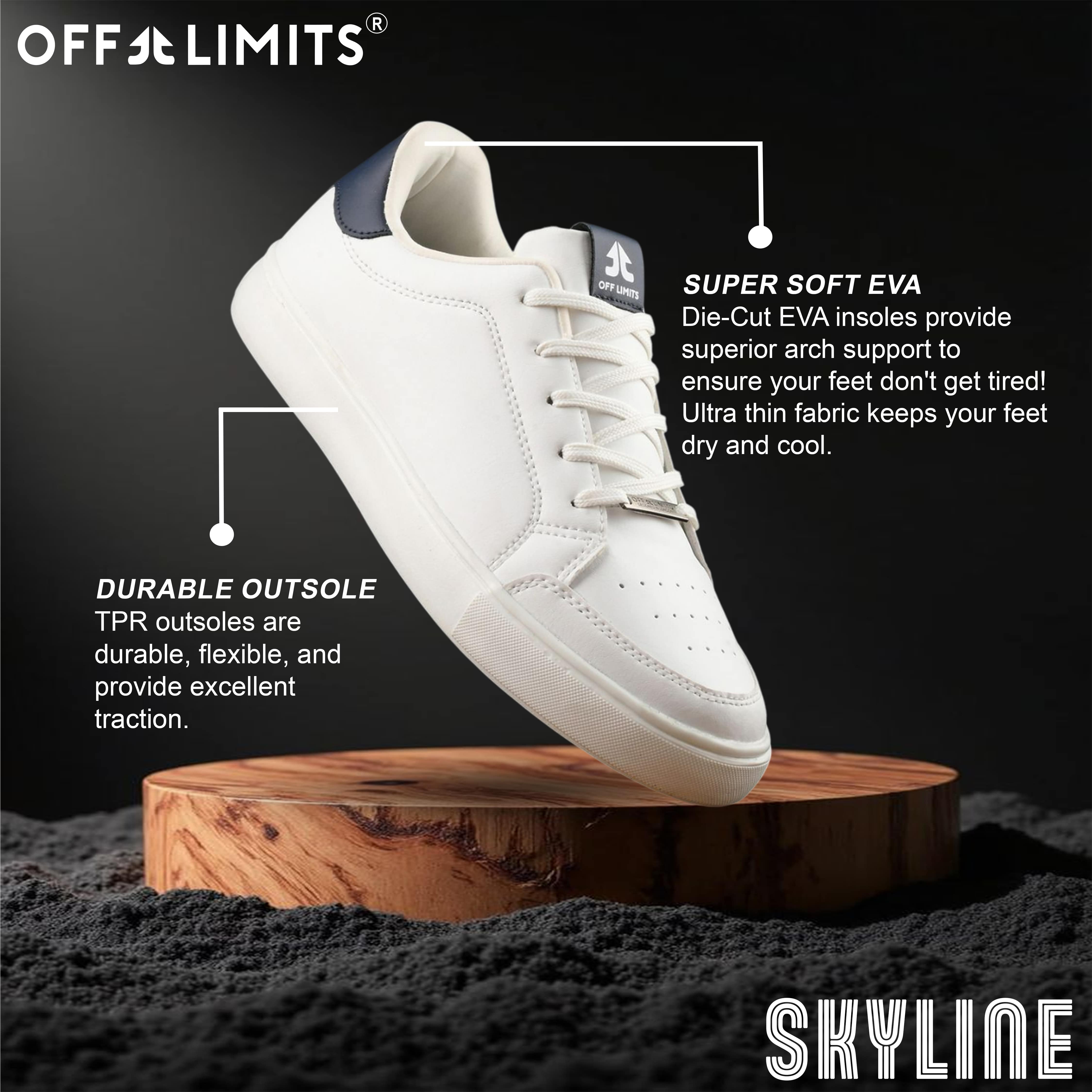 SKYLINE - WHITE/NAVY