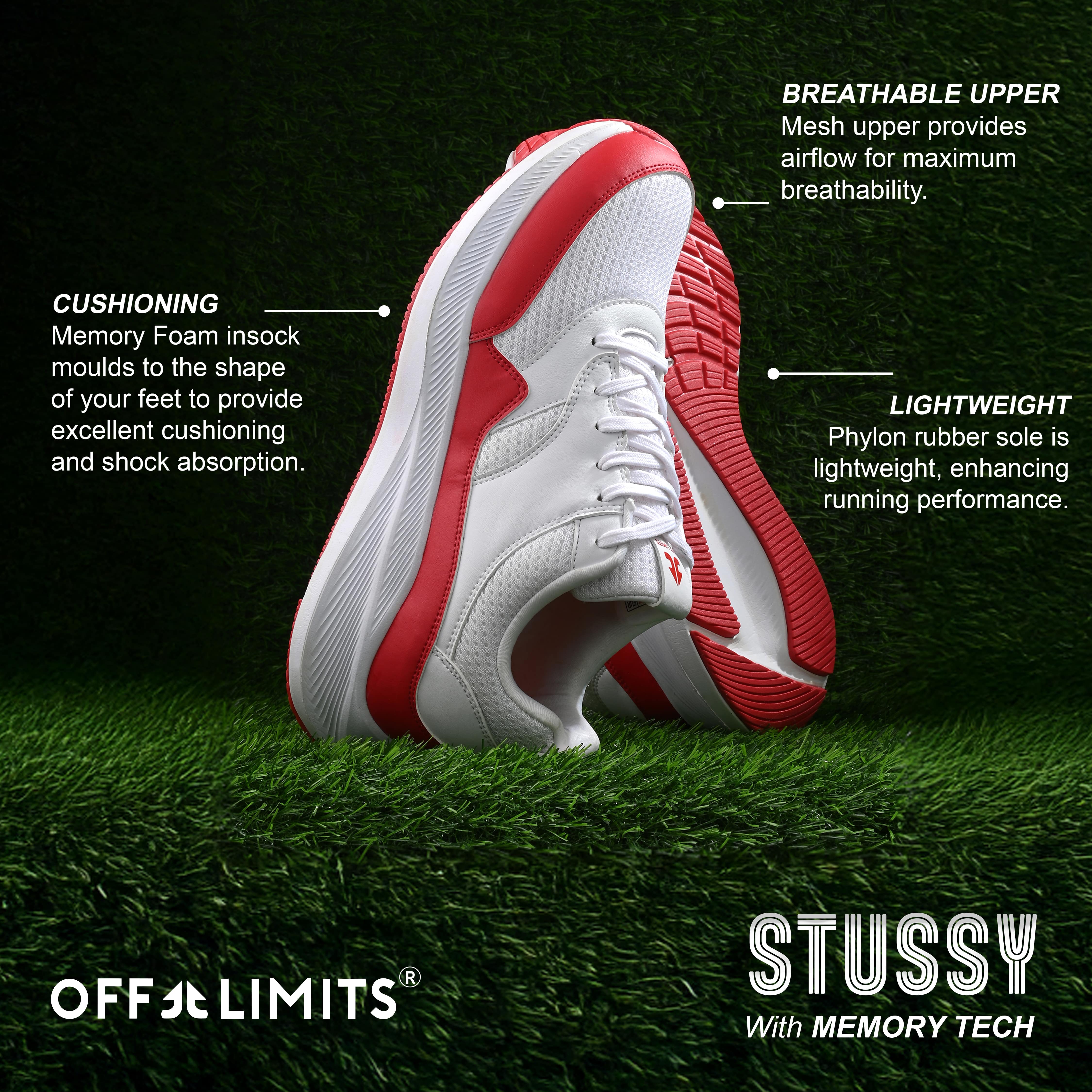 STUSSY - WHITE/RED
