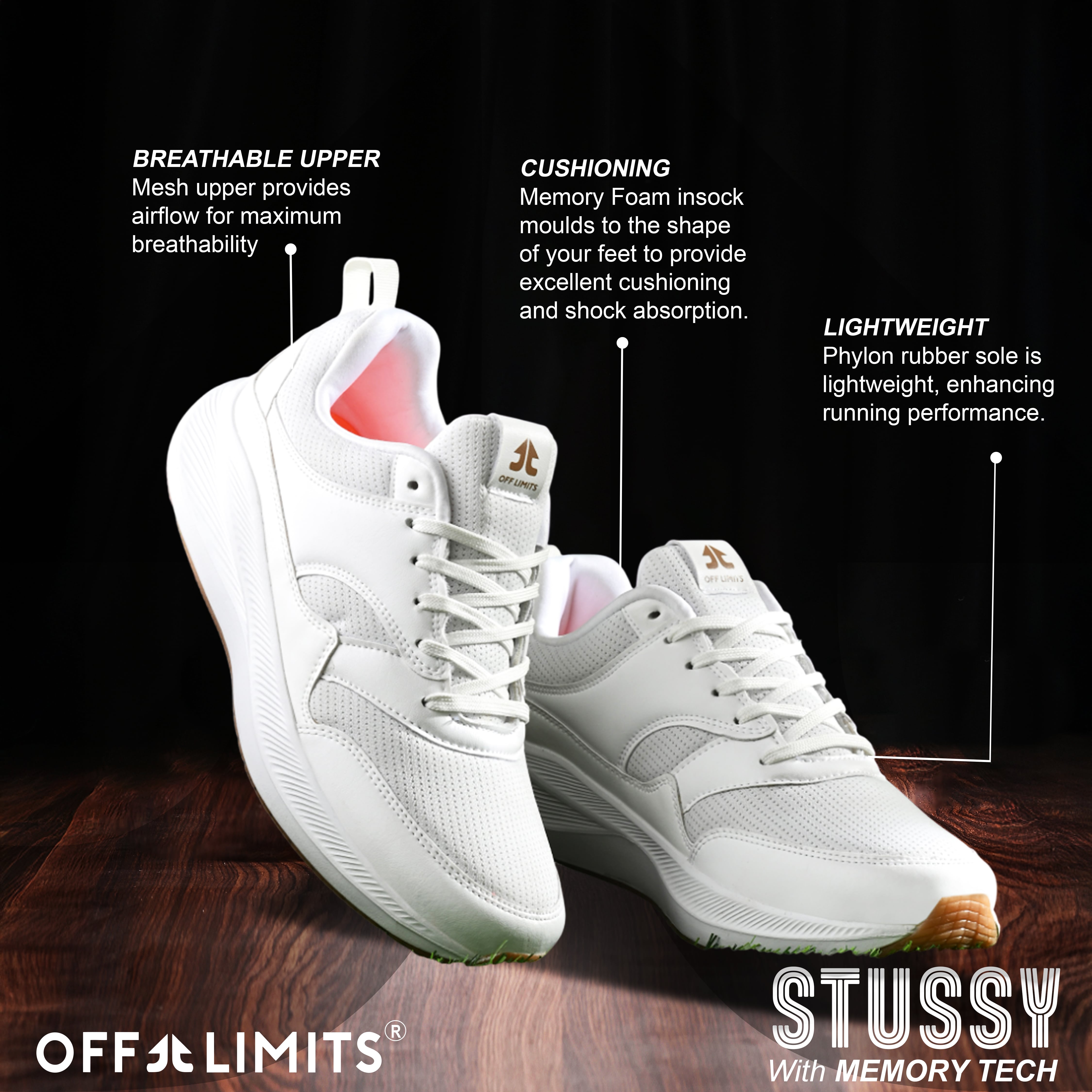 STUSSY - WHITE/HONEY