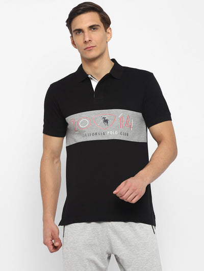 Shop Men Colourblocking Cotton Polo Online