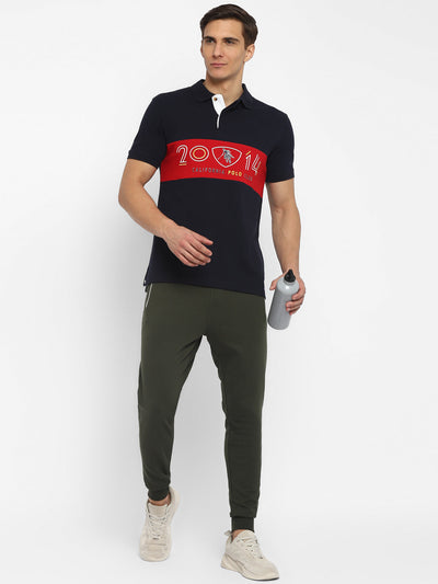 Shop Men Colourblocking Cotton Polo Online