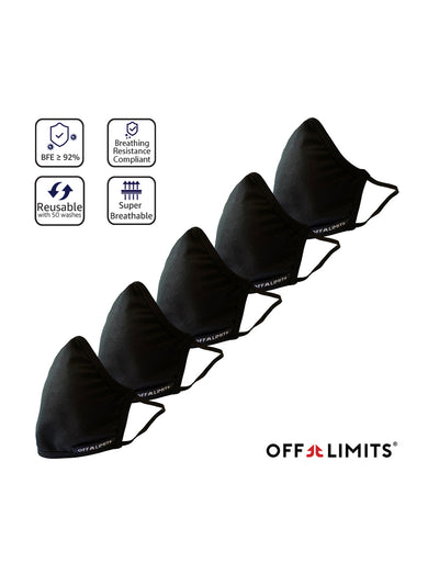 Shop OL ALPHA SHIELD 220 Soft Knitted Febric Face Mask-Pack of 5 Online