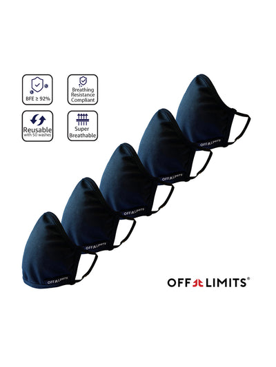 Shop OL ALPHA SHIELD 220 Soft Knitted Febric Face Mask-Pack of 5 Online
