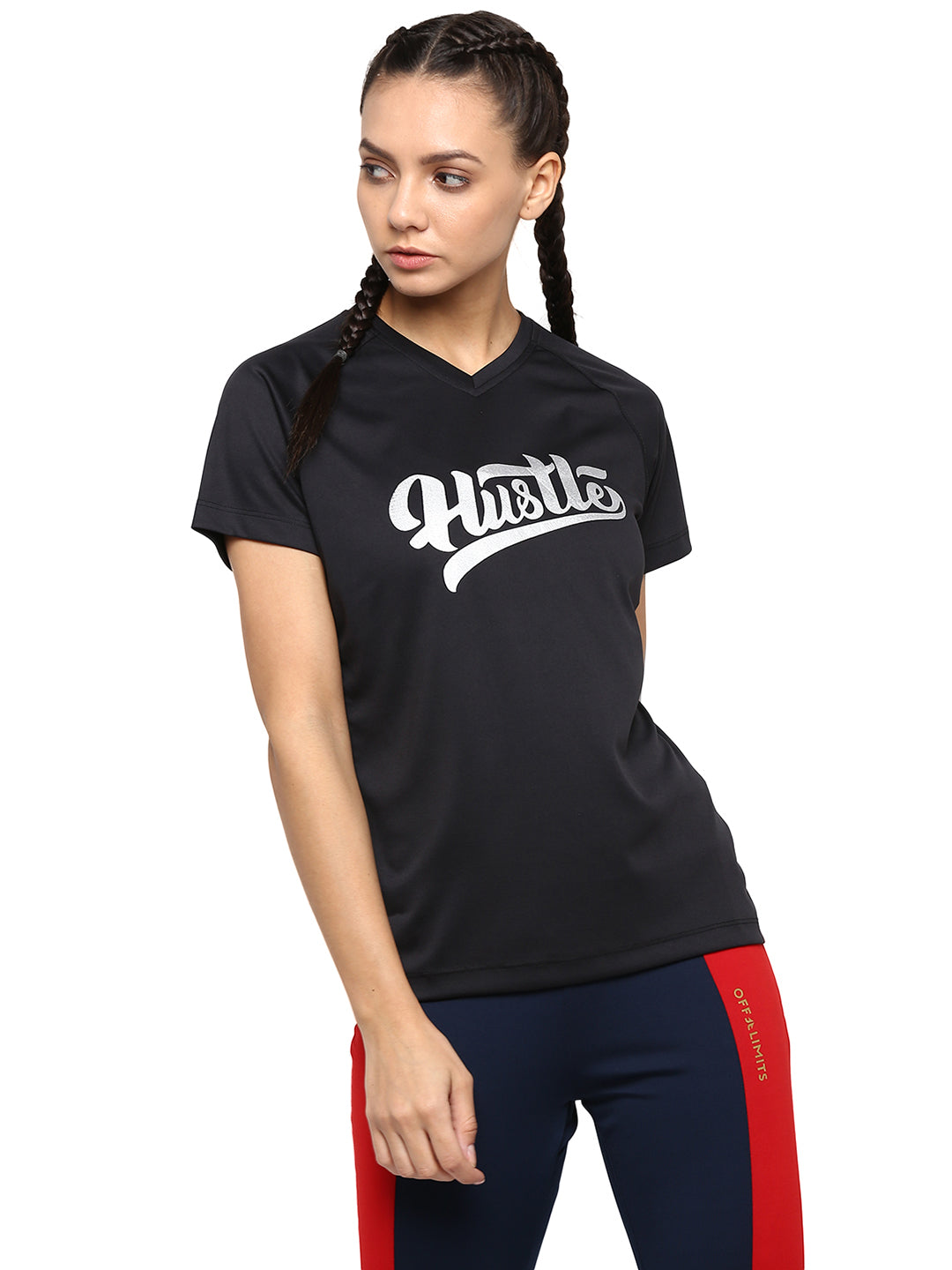 WOMEN HUSTLE PRINTED RN T SHIRT Women Tshirts & Graphic Tees